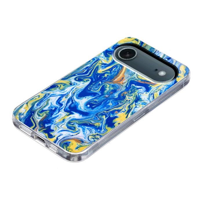 A-One Brand - iPhone Air Mobilskal Marble Pattern Printing Soft - Himmelsblå