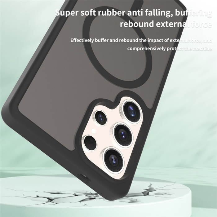 A-One Brand - Galaxy S25 Ultra Mobilskal MagSafe Skin Touch Acrylic - Rosa