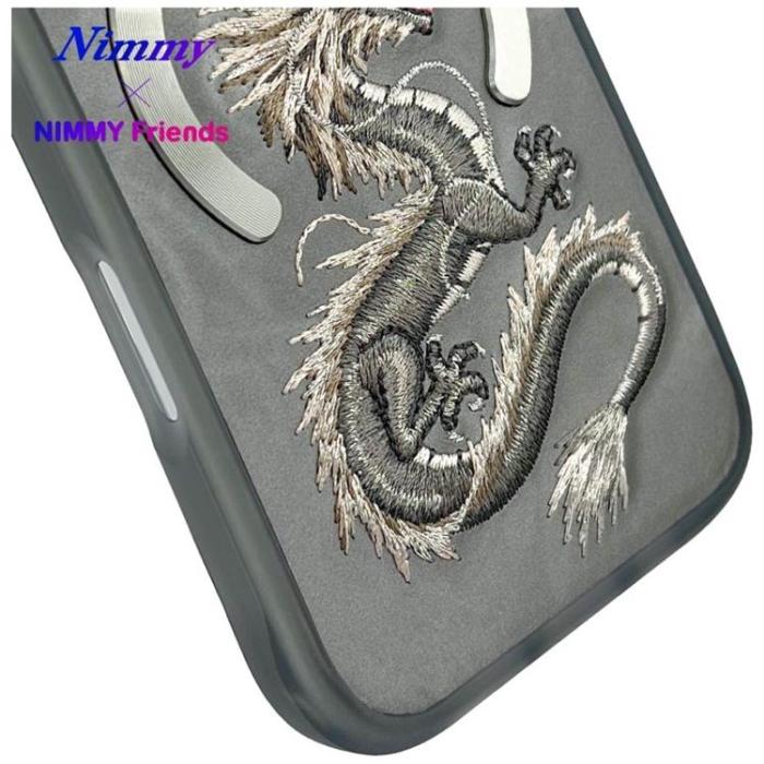 NIMMY - Nimmy iPhone 16 Mobilskal MagSafe Dragon - Grå