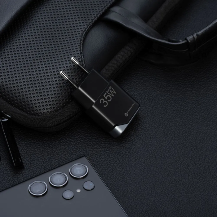 Forcell - Forcell Snabbladdare USB C 35W GaN III PD 3A F-Energy - Svart