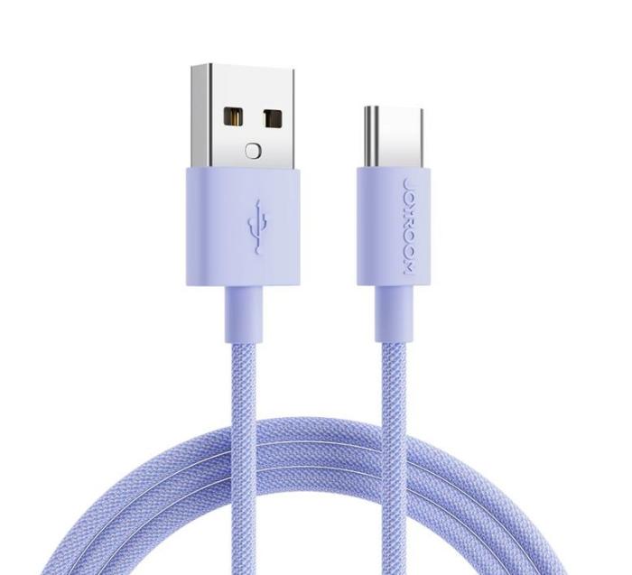 Joyroom - Joyroom 480Mbps 3A USB-C till USB-A kabel 1m - Lila