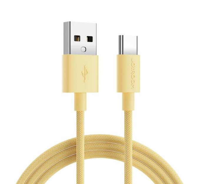 Joyroom - Joyroom 480Mbps 3A USB-C till USB-A kabel 2m - Gul