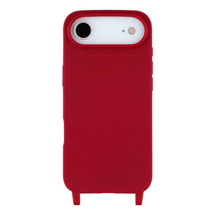 A-One Brand - iPhone 17 Air Mobilskal TPU med Hål för Rem - Mörkröd