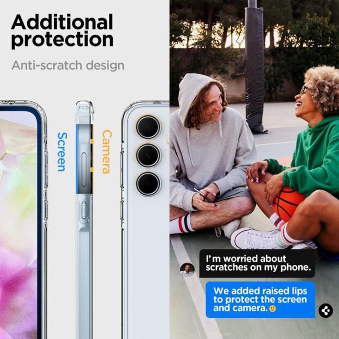Spigen - Spigen Galaxy A55 5G Mobilskal Ultra Hybrid - Crystal Clear