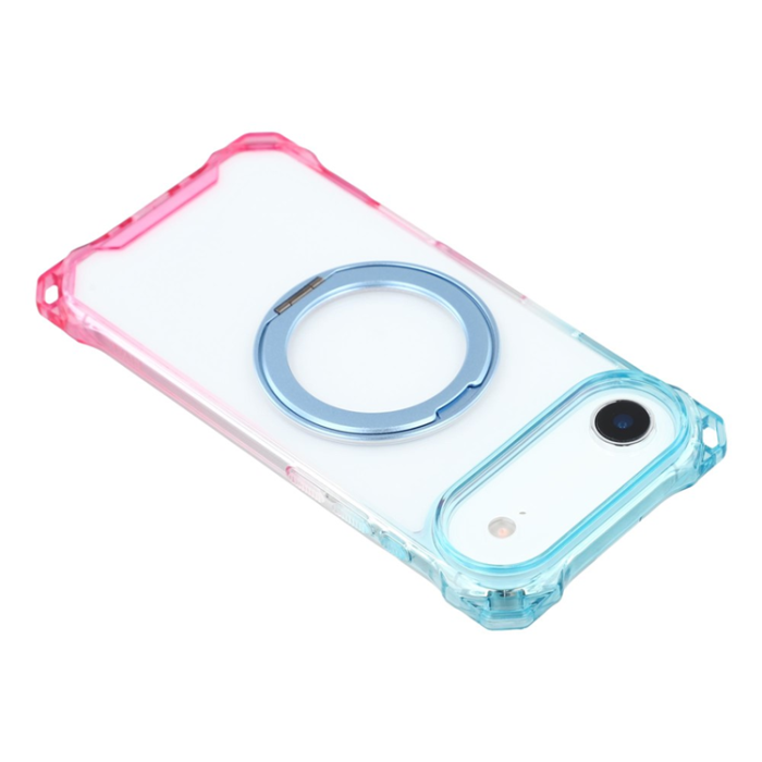 A-One Brand - iPhone Air Mobilskal MagSafe Kickstand - Gradient Blå / Rosa