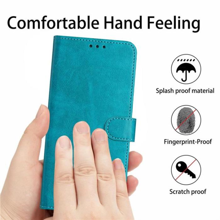 A-One Brand - Sony Xperia 1 VII Plånboksfodral Calf Texture Med Rem - Grön