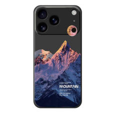 A-One Brand - iPhone 17 Pro Mobilskal Blue Snow Mountain Pattern TPU - Svart