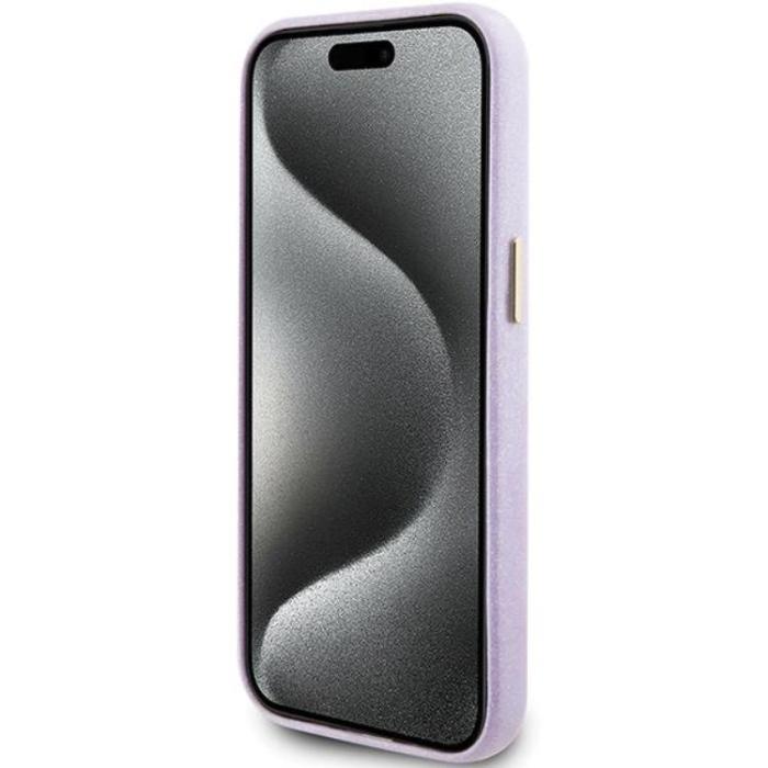 Guess - Guess iPhone 15 Mobilskal Glitter Glossy Script - Lila