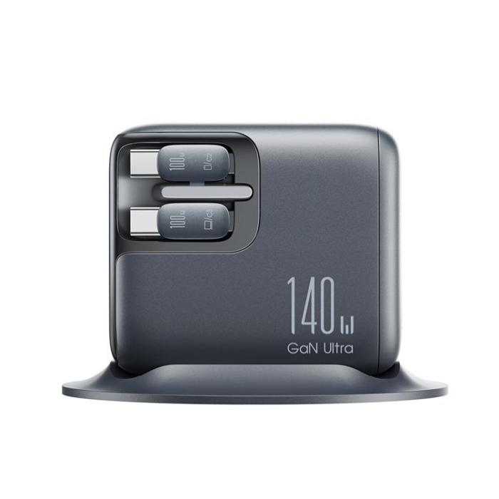 Joyroom - Joyroom Bordsladdare 140W med 5 Portar GaN Dubbla Utdragbara Kablar