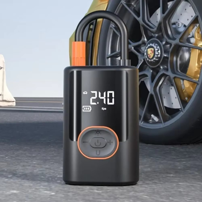 OEM - Bärbar Trådlös Bildäckpump med Powerbank - Svart