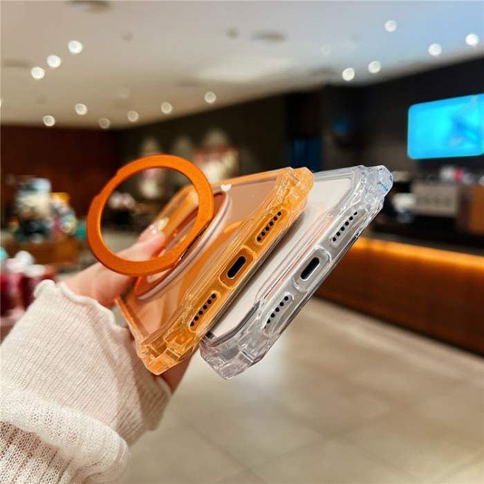 A-One Brand - iPhone 17 Pro Mobilskal MagSafe Ring Kickstand - Orange