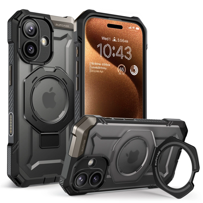 SupCase - Supcase iPhone 17 Mobilskal Magsafe Kickstand UB Grip - Svart