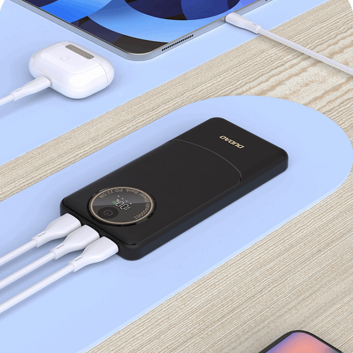 Dudao - Dudao Powerbank 10000mAh 22.5W K12 PD USB-A/USB-C - Svart