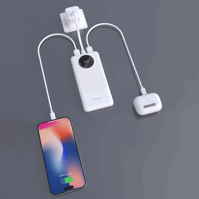 Dudao - Dudao Powerbank 10000mAh 22.5W K12 PD USB-A/USB-C - Svart