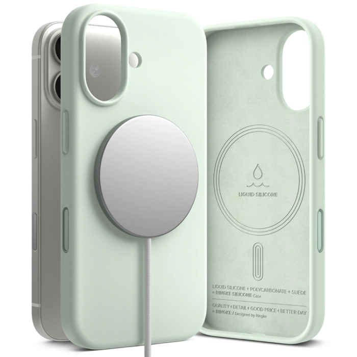 Ringke - Ringke iPhone 17 Mobilskal Magsafe Magnetic Silikon - Soft Mint