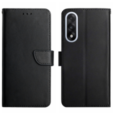 A-One Brand - OnePlus Nord 5 Plånboksfodral Nappa textur Äkta läder - Svart