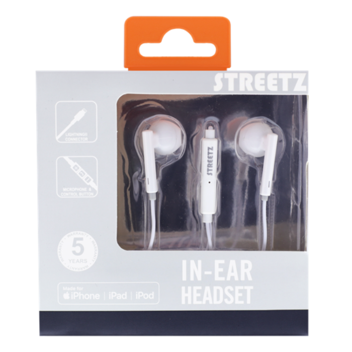 UTGATT1 - Streetz In-ear Mörlurar Lightning - Vit