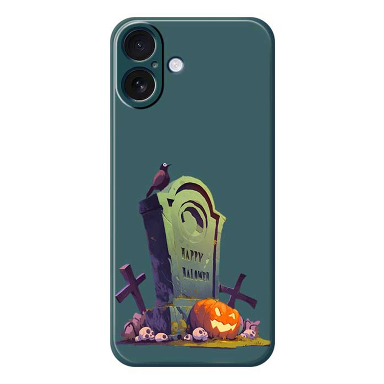 Mobilskal till iPhone 17 med Halloween Tombstone Pattern TPU - Grön | 2353 | AlltMobil