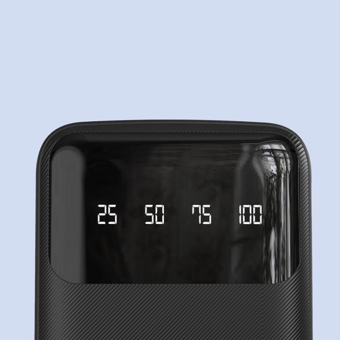 Dudao - Dudao Powerbank 10000 mAh med USB-A USB-C och Lightning Kablar K6Pro - Vit
