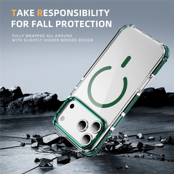 A-One Brand - iPhone 17 Pro Max Mobilskal MagSafe Kickstand - Grön