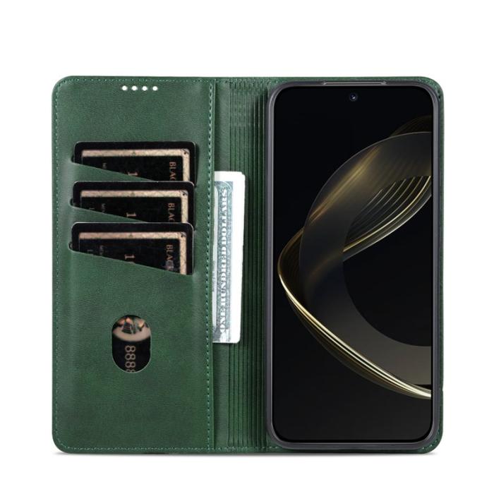 OEM - AZNS Samsung Galaxy S26 Plånboksfodral Konstläder - Grön