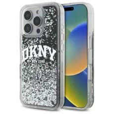 DKNY - DKNY Mobilskal till iPhone 16 Pro Max Liquid Glitter Arch Logo - Svart