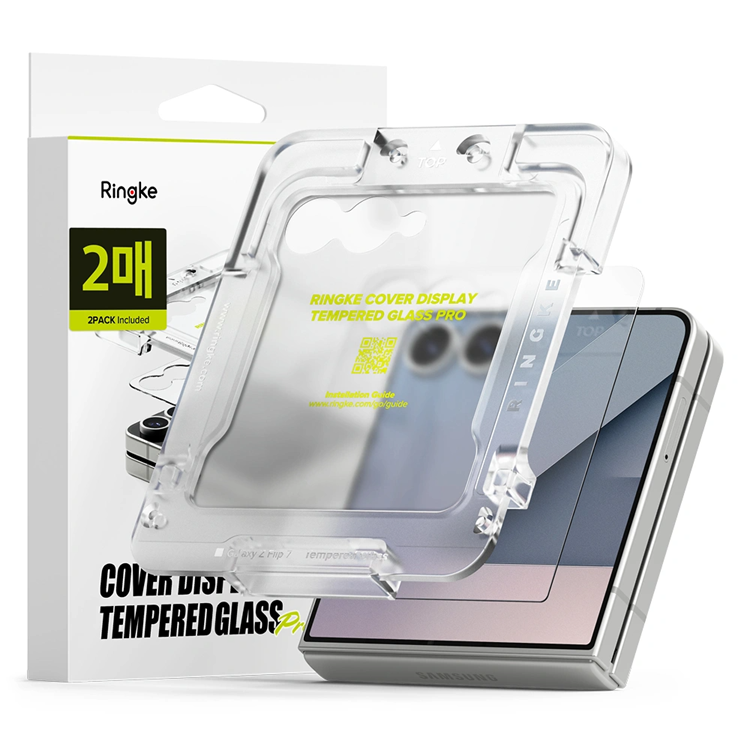 [2-Pack] Ringke Galaxy Z Flip 7 Härdat Glas Skärmskydd - Clear | 2353 | AlltMobil
