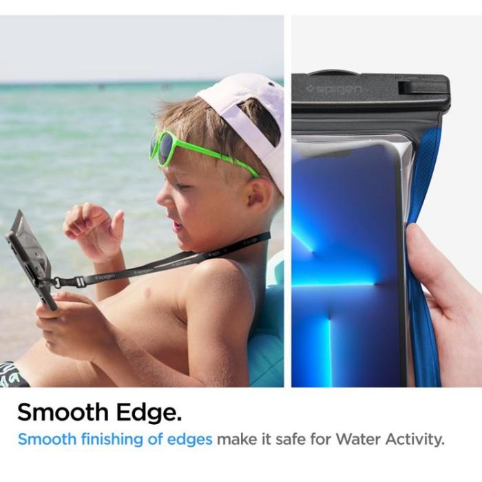 Spigen - Spigen 2-Pack Universala Vattentät Mobilväskor A601 - Svart
