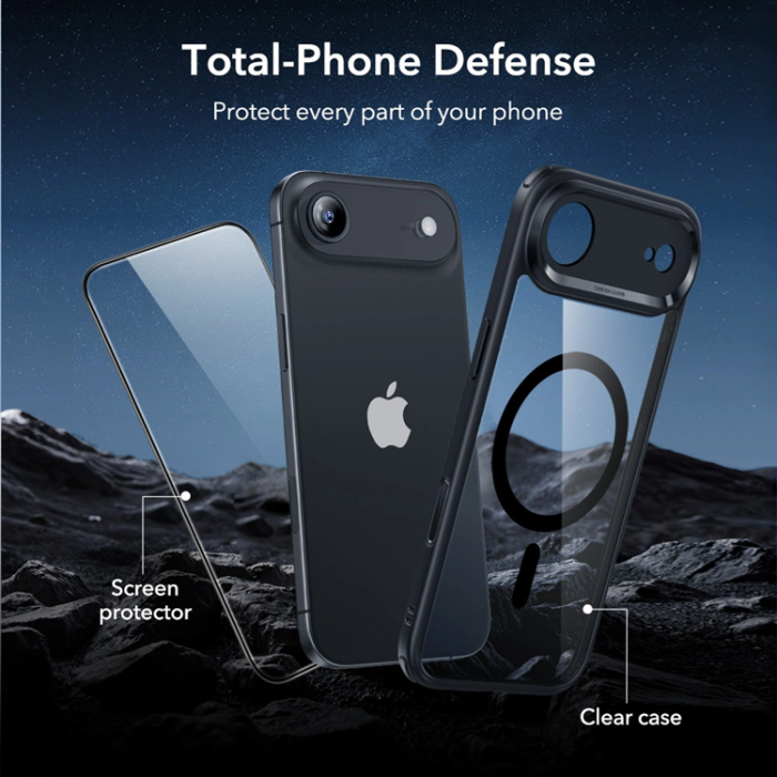 ESR - ESR iPhone 17 Air Mobilskal Magsafe Classic Hybird - Clear/Svart