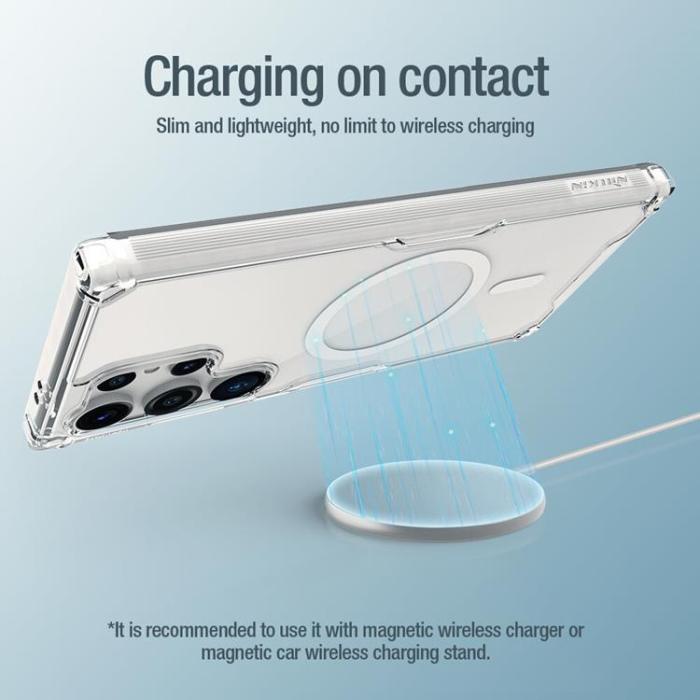 Nillkin - Nillkin Galaxy S24 Ultra Mobilskal Magsafe Nature Pro Armored - Vit