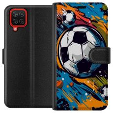 iSecrets - Pl&aring;nboksfodral till Samsung Galaxy A12 med Fotbollar