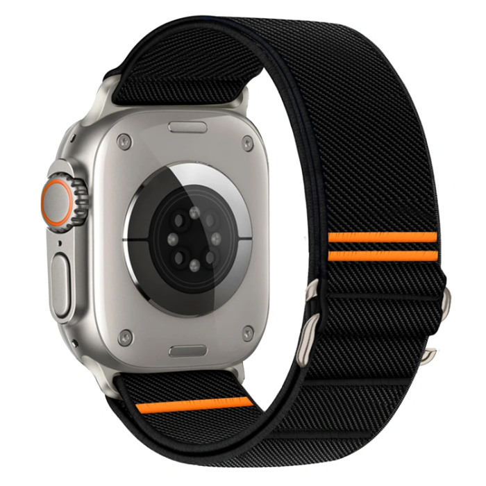 Tech-Protect - Tech Protec Apple Watch (44/45/46/49mm) Armband Nylon Slip - Svart