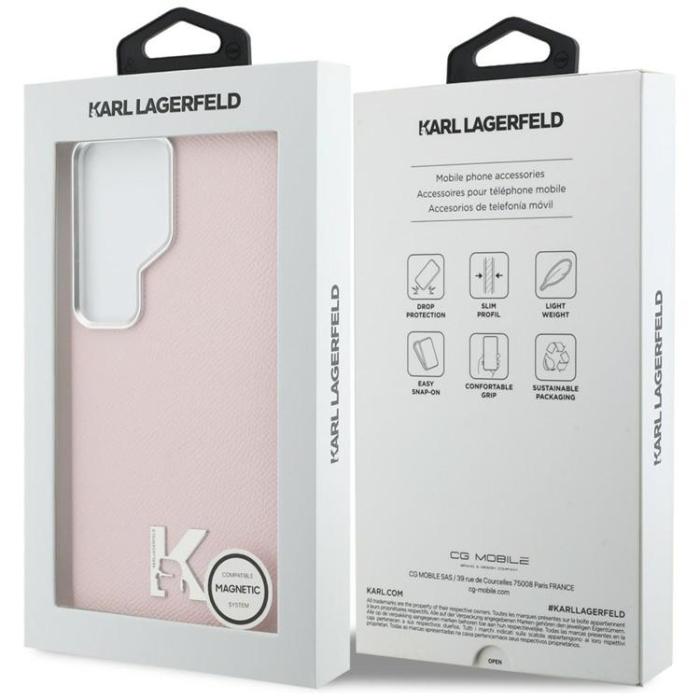 KARL LAGERFELD - Karl Lagerfeld Mobilskal För Galaxy S26 Ultra MagSafe K Metal Logo - Rosa