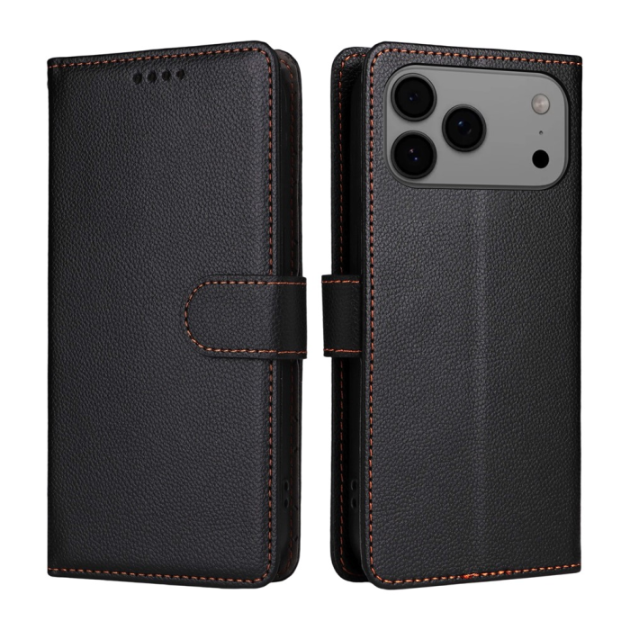 A-One Brand - iPhone 17 Pro Max Plånboksfodral RFID Blocking med Handledsrem