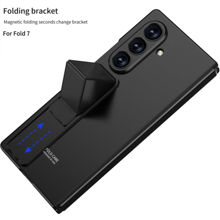 GKK - Galaxy Z Fold 7 Mobilskal Kickstativ Med Härdat glas - Grön