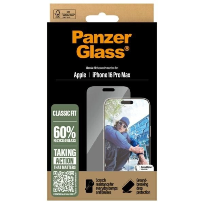 PanzerGlass - PanzerGlass iPhone 16 Pro Max Härdat Glas Skärmskydd Classic Fit - Clear