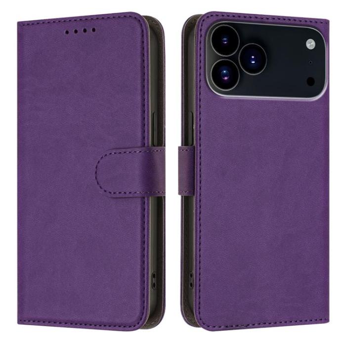 A-One Brand - iPhone 17 Pro Plånboksfodral Solid Color - Mörklila