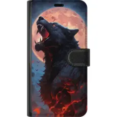 Gustaf - Pl&aring;nboksfodral till Nothing Phone (2) med Ylande varg