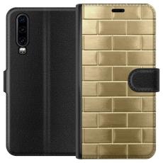 iSecrets - Plånboksfodral till Huawei P30 med Gyllene Murstenar