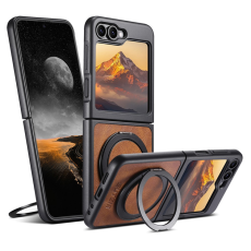 SUTENI - SUTENI Galaxy Z Flip 5 Mobilskal MagSafe G3 Waxy - Brun
