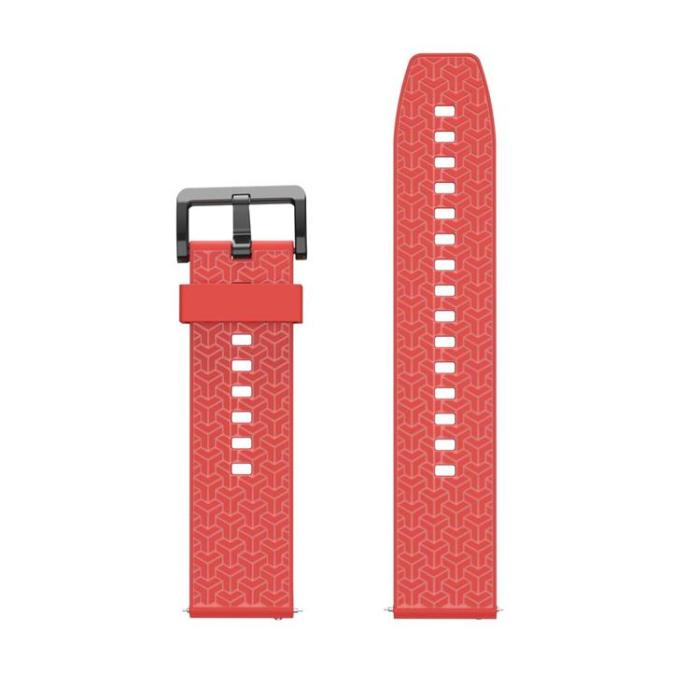 OEM - Galaxy Watch (46mm) Armband Strap Y - Röd