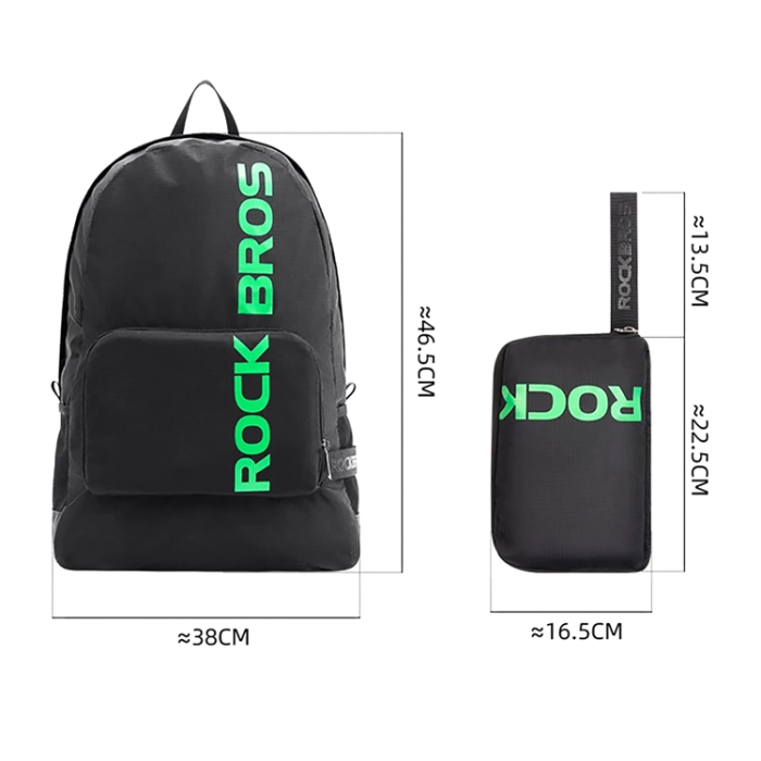 Rockbros - Rockbros H10-BK Sport Hopfällbar Ryggsäck 18 L - Svart