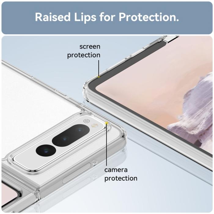 OEM - Google Pixel Fold Mobilskal Anti-Scratch TPU + Acrylic - Transparent