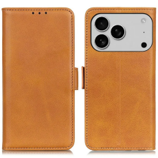 A-One Brand - iPhone 17 Pro Max Plånboksfodral Cowhide Texture - Gul