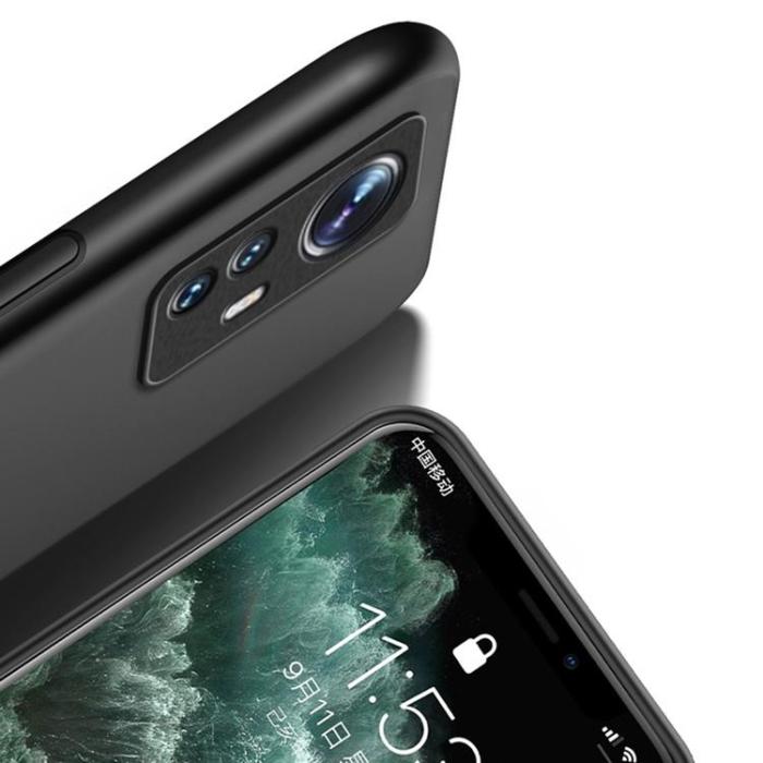 A-One Brand - Imprinted PU Läder Skal Xiaomi 12 Pro - Svart