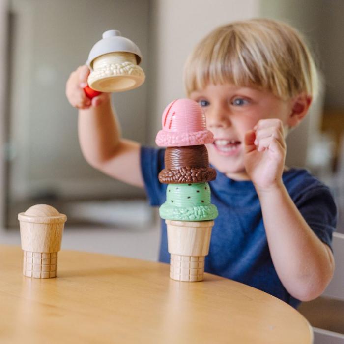 MND - MND Leksak Scoop & Stack Ice Cream Cone Playset