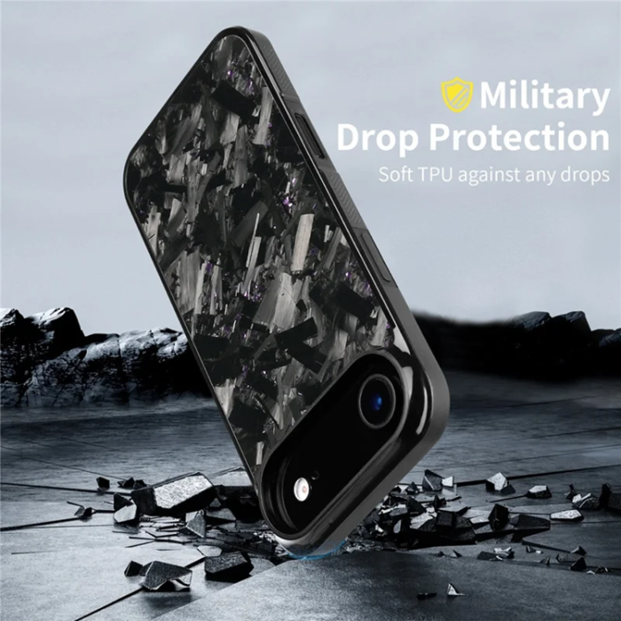 A-One Brand - iPhone Air Mobilskal MagSafe Aramid Fiber Large Texture - Röd