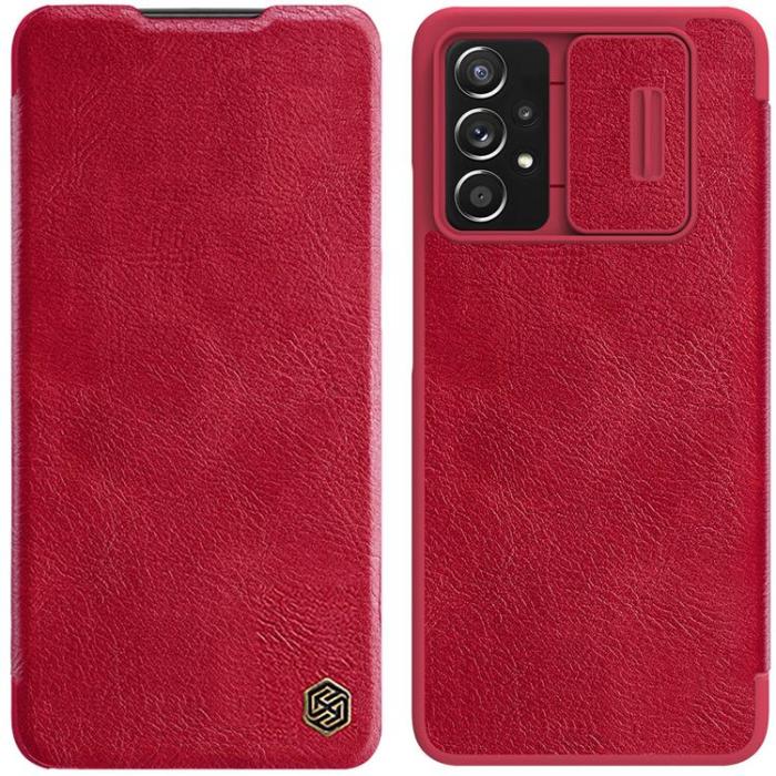 Nillkin - Nillkin Galaxy A73 Fodral Qin läder Holster - Röd