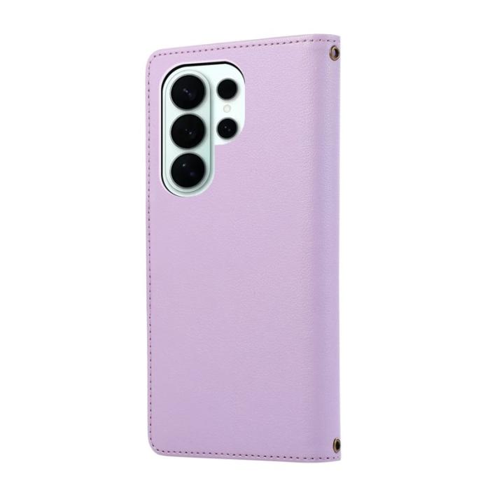 OEM - Mobilfodral för Samsung Galaxy S26 Ultra Konstläder med kortfack - Lila