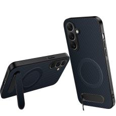 WANLONFENG - WANLONFENG Mobilskal f&ouml;r Samsung Galaxy S26 Magnetiskt Kickstand Plast - Safir